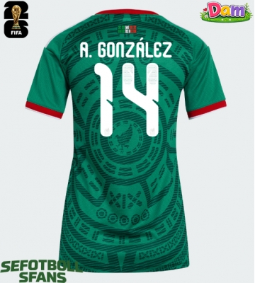 Mexiko Armando Gonzalez #14 Hemmatröja Kvinnor VM 2026 Kortärmad
